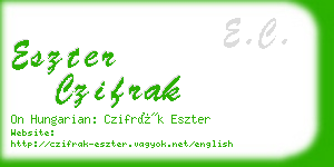 eszter czifrak business card